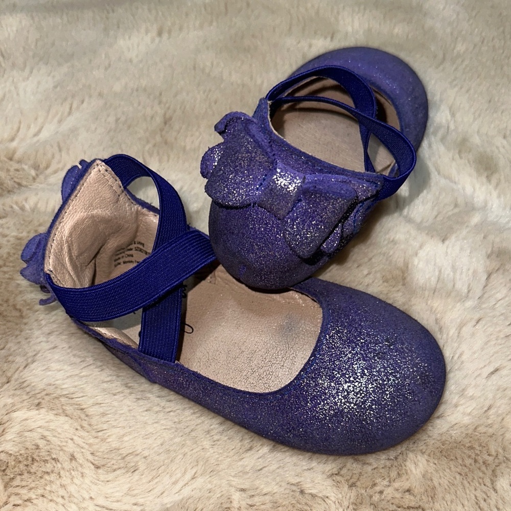 Monkey Feet Sparkly Purple Dress Shoes